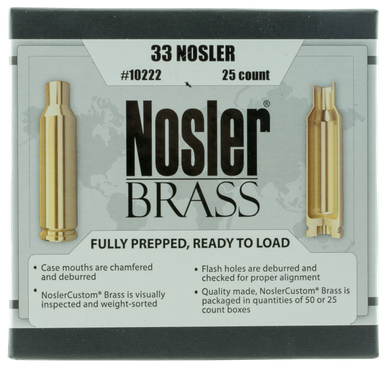Nosler Brass, Nos 10222 Custom Brass 33 Nosler25
