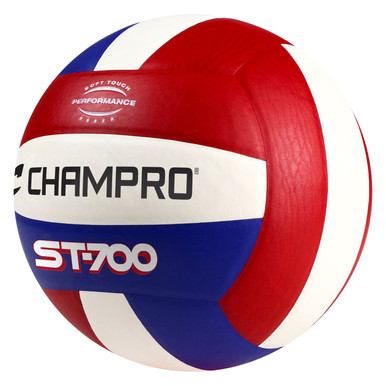 Champro Pro Perform Volleyball Scarlet White Royal Blue