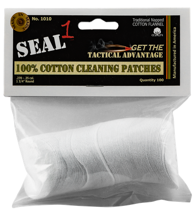 Seal 1 Cleaning Patches, Seal1 1010 .270-.35 Cleaning Patch 100ct