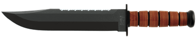 KA-BAR Big Brother Fixed 9.3 in Black Blade Leather Handle