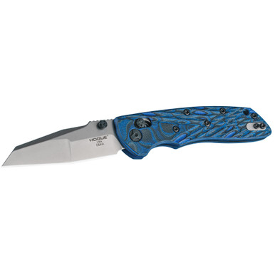 Hogue Deka 3.25 in Mod Wharncliffe Tumb Fin G10 Blue Lava