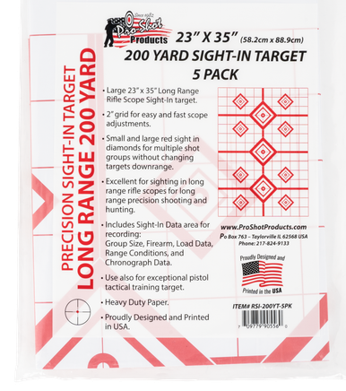 Pro-shot Rifle Sight-in, Proshot Rsi-200yt-5pk23x35 200yd Rfl Sightin