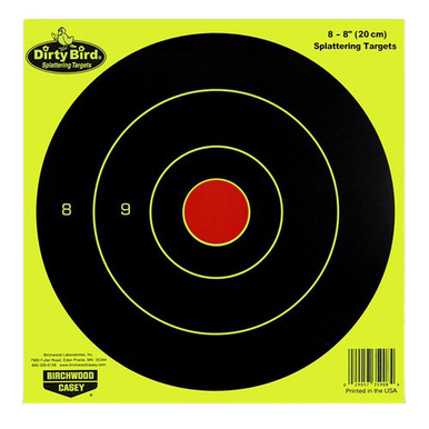 Birchwood Casey Dirty Bird, Bir 35950 Dirtybird 8" Yellow Bullseye50pk