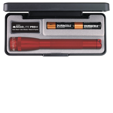 Maglite AA Mini LED Pro+ AA Red Flashlight Presentation Box
