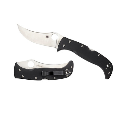 Spyderco Chinook Folder 3.89 in Plain Black G-10 Handle