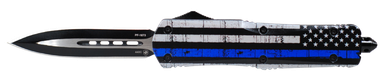 Templar Knife Back The Blue, Temp Lbtb131 Lg Back The Blue Dagger Black