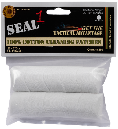 Seal 1 Cleaning Patches, Seal1 1009-250 .22-.270 Cleaning Patch 250ct
