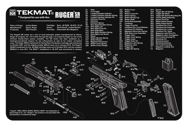 Beck Tek, Llc (tekmat) Original Cleaning Mat, Tekmat Tekr17ruger-sr9Ruger Sr9