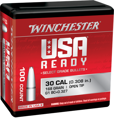 Winchester Ammo Centerfire Rifle, Win Wbr30168 Bul 308168 Ot 100