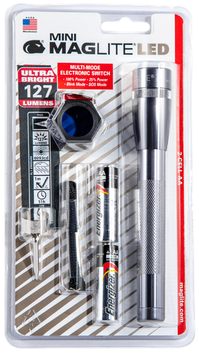 Maglite Mini Maglite, Mlt Sp2209c Mini 2cell AaCombo Pack Gray