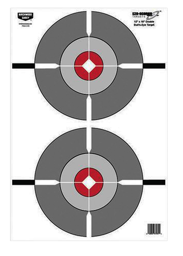 Birchwood Casey Eze-scorer, Bir 37061 Eze-scorer 12x18 Dbl Bullseye100pk