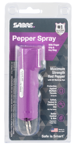 Sabre Flip Top, Sec F15proc02Purple Flip Top Pepper Spray