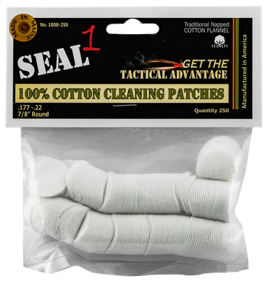Seal 1 Cleaning Patches, Seal1 1008-250 .177-.22 Cleaning Patch 250ct