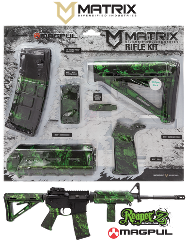 Matrix Diversified Ind Magpul Carbine Accessory Kit, Mdi Magmil05-zg Reaper Z Green Kit