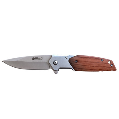MTech Assisted 3.5 in Blade Wood Handle Tinite Bolster