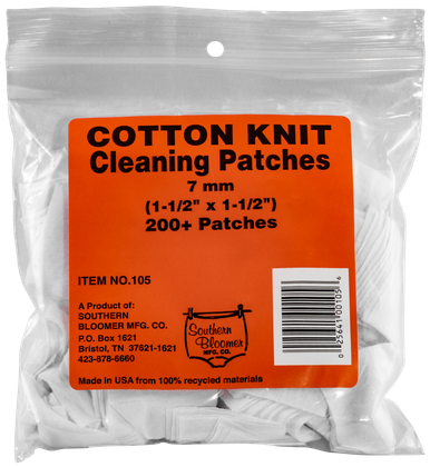 Southern Bloomer Cleaning Patches, Sbc 105 7mm Cal Patches200 Per Bag