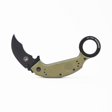 Fox 590OD Derespina Chiroptera Karambit Olive Green Handle