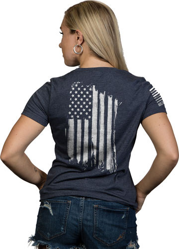 Nine Line Apparel America - Women's T-shirt Navy Large