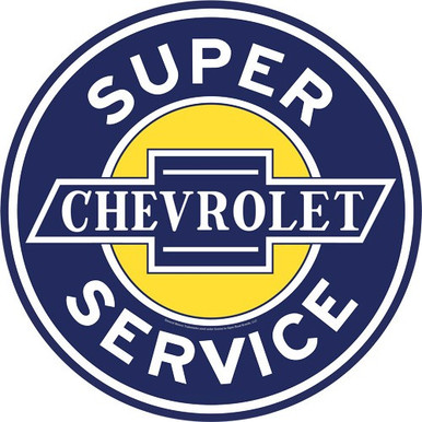 Open Road Brands Die Cut Emb - Tin Sign W/knock Out Chevy Svc