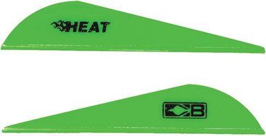 Bohning Heat Vane 2.5" - Solid Neon Green 36pk