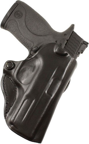 Desantis Mini Scabbard Holster - Rh Owb Leather Ruger Sr9c Blk