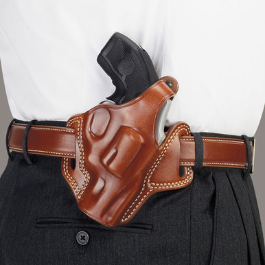 Galco Fletch High Ride Belt - Holstr Right Hand Lther J-Frame 2 1/8" Tn
