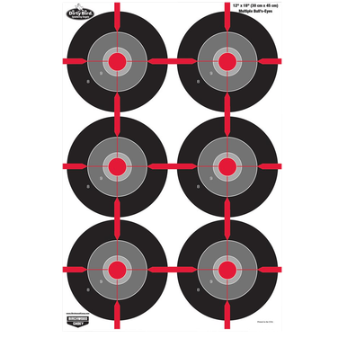 Birchwood Casey Dirty Bird, Bir 35705 Dirtybird 12x18 Multiple Bullseye8pk