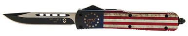 Templar Knife Betsy Ross Flag, Temp Mbrf331 Slim Betsy Ross Flag Drop Point Black
