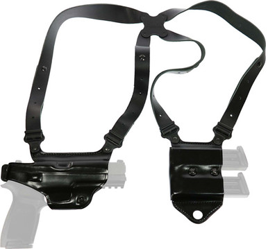 Galco Miami Ii Shoulder System - Right Hand Leather Sig P320f 9/40 Black