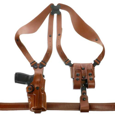 Galco Vertical Shoulder System - 3.0 Ambi Leather Glock 19 Tan!