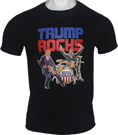Gi Men's T-shirt Trump Rocks - Ii Large Black!