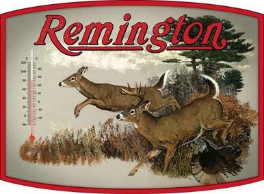 Open Road Brands Thermometer - Tin Sign Remington Whitetail