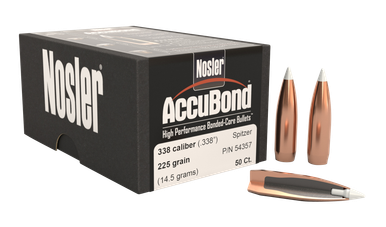 Nosler Accubond, Nos 54357 Accubond 338 225 Sptzr50