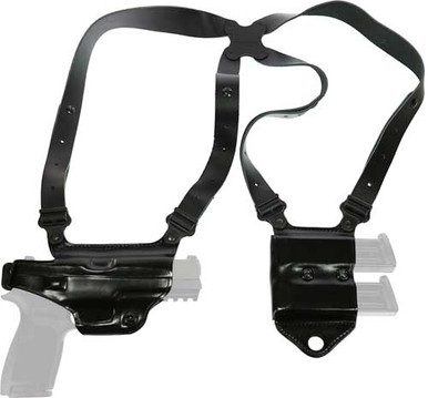 Galco Miami Ii Shoulder System - Right Hand Leather S/a Xd 9/40 4" Black