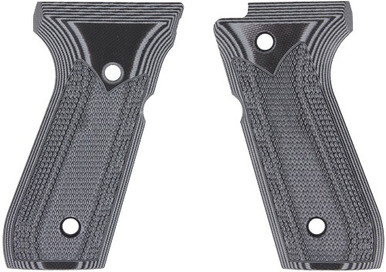Pachmayr Dominator G10 Grips - Beretta 92fs Gray/blk Check