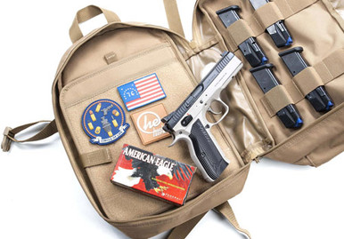 Hackett Baby Bertha 1 Pistol - Cc Range Backpack Coyote Tan