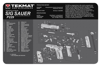 Beck Tek, Llc (tekmat) Original Cleaning Mat, Tekmat Tekr17sigp229Sig P229
