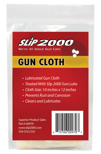 Slip 2000 (sps Marketing) Gun Cleaning Cloth, Slip 60970 Gun Cleaning Cloth 10x12