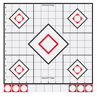 Birchwood Casey Shoot-N-C White/Blk 12in Sight-In Trgts 5pk