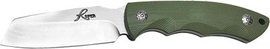 Abkt Roper Razor 3" Fixed Blde - Green G10 Handle W/sheath