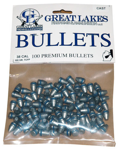 Great Lakes Bullets .38/.357 - .358 105gr. Lead-tcfp 100ct