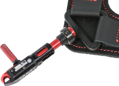 B3 Archery Release Brave - Single Jaw Swivel Stem Blk/red