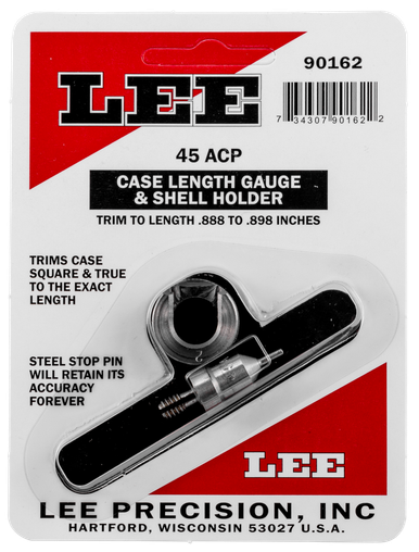 Lee Case Length Gauge, Lee 90162 Gauge/holder 45 Acp