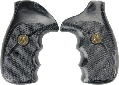 Pachmayr Laminated Wood Grips - S&w K&l-frame Rnd.butt Blk/gr