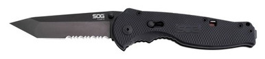 Sog Knife Flash Ii - Black Tanto Serrated