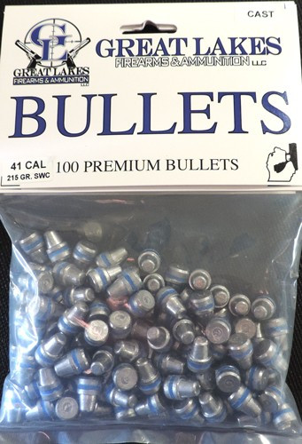 Great Lakes Bullets .41 Cal. - .411 215gr Lead-swc Poly 100ct