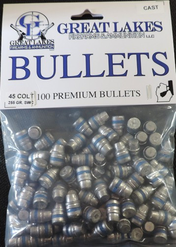 Great Lakes Bullets .45lc - .452 255gr. Lead-swc 100ct