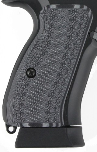 Pachmayr Dominator G10 Grips - Cz75 Compact Gry/blk Checkered