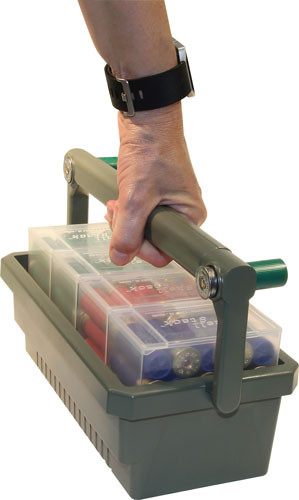 Mtm Shotshell Box Caddy W/ 4 - Ss25 Rnd Clear Shotshell Boxes