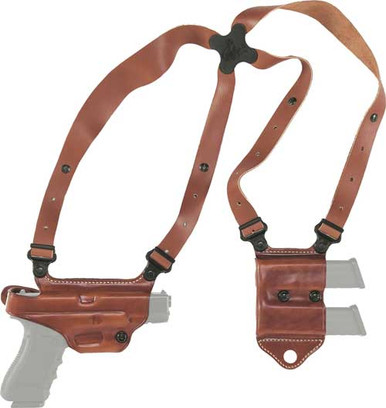 Galco Miami Ii Shoulder System - Right Hand Leather S/a Xd 9/40 4" Tan